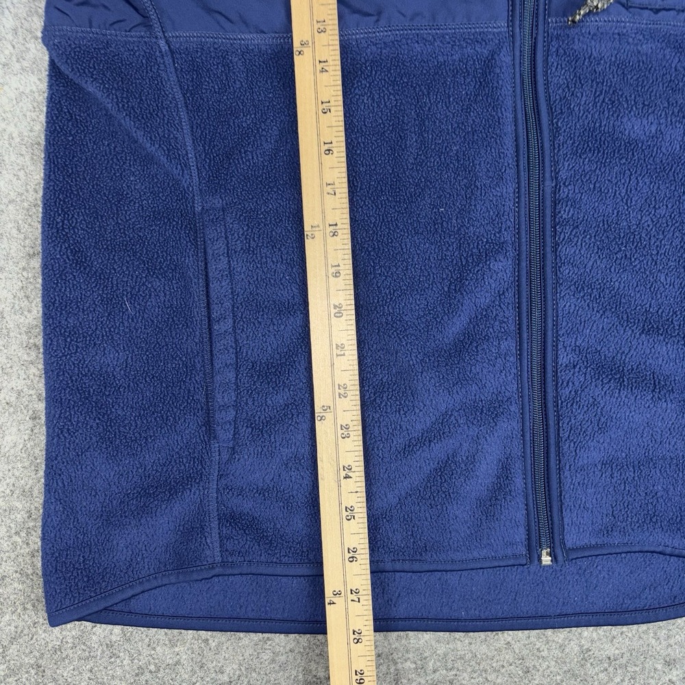 Chaps Fleece Jacket Men's Large Blue Full Zip Polyester Outdoor Hiking Y2K Coat - Picture 10 of 13